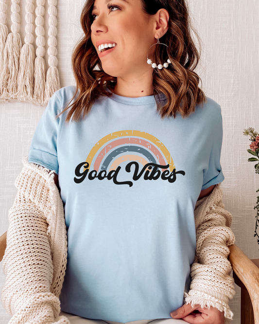 GOOD VIBES TEE(BELLA CANVAS)